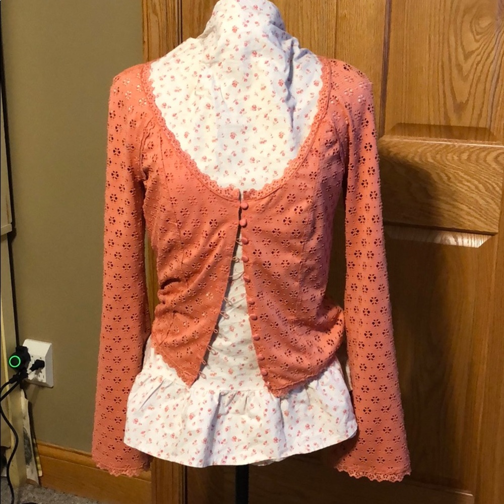 Free People Bohemian Bell Sleeved Cardigan